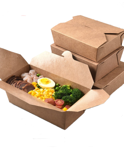 Sustainable Packaging Takeaway Kraft Deli Box-